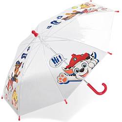 happy rain Kinder-Stockschirm transparent PawPatrol Hi there! - rot von happy rain