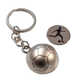 happyROSS Schlüsselanhänger mit Einkaufswagenchip Fußball | Magnet-Chiphalter mit Chip für Einkaufswagen | Fußballer, Fußball-Fans, EM, WM von happyROSS