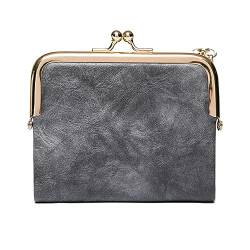 harayaa Clutch-Geldbörse, Beutel-Geldbörse, langlebig, modisch, tragbar, Schlüsselanhänger, Münzfach, mehrere Kartenhalter, Reißverschluss für Damen, Mädchen, GRAU von harayaa