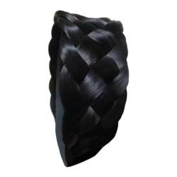harayaa Haar geflochtenes Stirnband, klobiges elastisches Haarband, klobiger Haarreifen für Frauen, Mädchen, Damen, Schwarz von harayaa