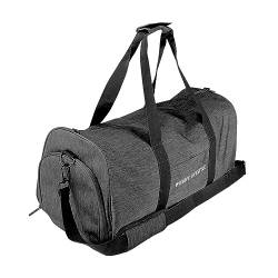 harayaa Sporttasche für Fitnessstudio, Outdoor-Sporttasche, leicht, mit Schultergurt, für Damen und Herren, Golftasche, Seesack, Reisen für, Dunkelgrau von harayaa