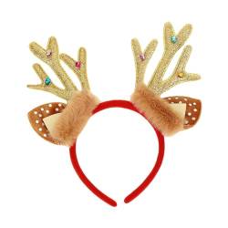 harayaa Weihnachts-Geweih-Stirnband/Feiertags-Stirnband/Rentier-Geweih-Stirnband für Erwachsene und Kinder, Gelb von harayaa