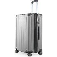 Q-Damm - Mittelgroßer Koffer Hartschale Silber matt, TSA, 68 cm, 89 Liter von hauptstadtkoffer