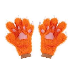 hbbhml Tierpfote Klaue Handschuhe Niedliche Katze Fuchs Bär Plüsch Halloween Weihnachten Laufen Cosplay Kostüm Winter Warme Handschuhe Fäustlinge von hbbhml