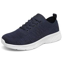 hecodi Herren Laufschuhe Gehen Leichte Sport Mode Sneaker Bequeme Atmungsaktive Casual Sneaker Schwarz (Blau2238, Adult, Men, Numeric_44, Numeric, eu_Footwear_Size_System, medium) von hecodi