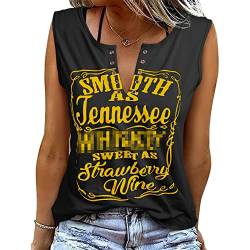 heekpek Ärmelloses T-Shirt Damen V Ausschnitt Tank Top Damen Bluse Bedrucken Sommer Casual Sexy Tops Tee Shirts Oberteile, Schwarz gelb, L von heekpek