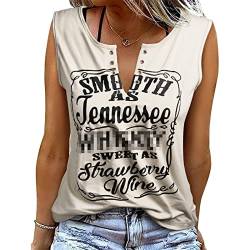 heekpek Ärmelloses T-Shirt Damen V Ausschnitt Tank Top Damen Bluse Bedrucken Sommer Casual Sexy Tops Tee Shirts Oberteile, Weiß, XXL von heekpek