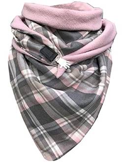 heekpek Damen Schals Warmer Dreieckschal mit Button Winterschals Retro Damen Wickelschal Lässige Herbstschal Winterschal Halstücher übergroßer Weich Scarf Poncho von heekpek