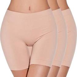 heekpek Damen Shorts Unterhose Kurze High Waist Leggings Slipshorts Damen Seamless Anti Chafing Shorts Radlerhose Boxershorts für Unter Röcken und Kleidern von heekpek