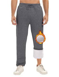 heekpek Warme Jogginghose Herren Baumwolle Bequeme Freizeithose Herren Jogger Hose Dicke Herbst Winter Lässige Sporthose Herren mit Kordelzug von heekpek