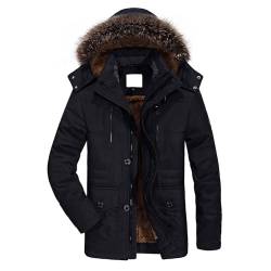 hehiy Herren 3in1 Jacket,wind- und wasserdichte Winterjacke verwendbarer Fleece Jacke, bequeme Regenjacke mit verstellbarer Kapuze Skijacke Mantel Herren Anzug Herren Winterjacke Lang S von hehiy