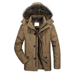 hehiy Winterjacke Hooded Herren Parka - Warme Daunenjacken Steppjacke - Jacke Wattierung Warm Futter Herren-Jacken Bomberjacke Herren MäNner Mantel Bequem und warm von hehiy