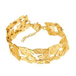 Heideman Armband Damen Partis aus Edelstahl gold farbend matt Armkette für Frauen von heideman ars gratia artis
