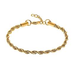 Heideman Armband Damen caius aus Edelstahl gold farbend matt Armkette für Frauen vergoldet von heideman ars gratia artis