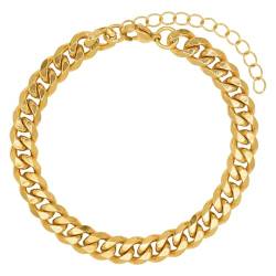 Heideman Armband Herren aus Edelstahl Gold farbend poliert Armkette für Männer von heideman ars gratia artis