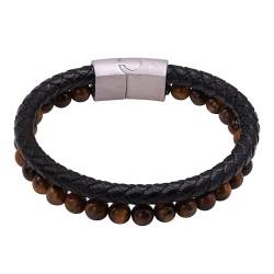 Heideman Armband Jasper Herren, Lederarmband Herren mit Verlängerung schwarz, Hochwertiges Herren Armband, Elegantes Accessoire für den stilsicheren Mann von heideman ars gratia artis