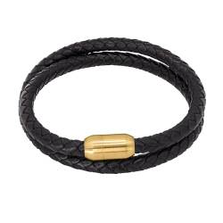 Heideman Armband Lux Herren aus Edelstahl schwarz Gold farbend poliert Armkette für Männer von heideman ars gratia artis