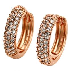 Heideman Ohrringe Damen Post rose goldfarbend aus Edelstahl rosegold farbend matt Ohrschmuck für Frauen mit Stein weiss von heideman ars gratia artis