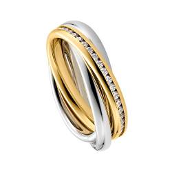 Heideman Ring Damen Trini aus Edelstahl gold farbend matt Damenring für Frauen Rollring Spielring Dreierring 3er von heideman ars gratia artis