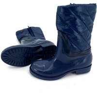 heimtexland Gummistiefel Daunen Stiefel Hochschaft Trend Boots Gummistiefel (Typ880) gesteppt I wasserdicht I Damen Mädchen Regenstiefel von heimtexland