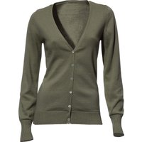 Sieh an! Damen Feinstrickjacke oliv von heine