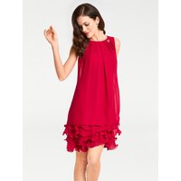 Witt Damen Cocktailkleid mit Rüschen am Saum, rot von heine