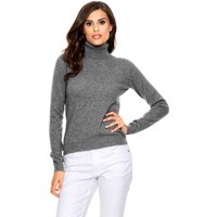 Witt Weiden Damen Rollkragenpullover grau-melange von heine