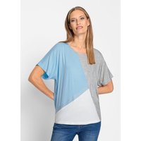 Witt Damen Shirt, steingrau-hellblau-gemustert von heine