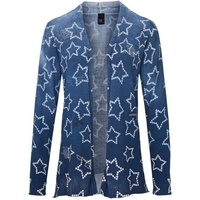 heine Strickjacke Heine Damen Feinstrickjacke mit Strass, blau von heine