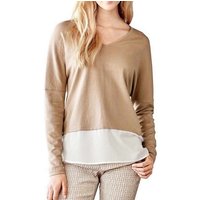 heine Troyer TRAVEL COUTURE BY HEINE Damen 2-in-1-Feinstrickpullover, sand-creme von heine