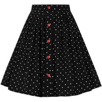 Hell Bunny A-Linien-Rock Allie Skirt Schwarz Retro Vintage Swing von hell bunny