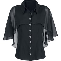 Hell Bunny Bluse - Draco Blouse - XS bis 4XL - für Damen - Größe 3XL - schwarz von hell bunny