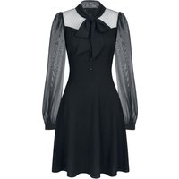 Hell Bunny - Gothic Kleid knielang - Darcia Mid Dress - XS bis 4XL - für Damen - Größe M - schwarz von hell bunny