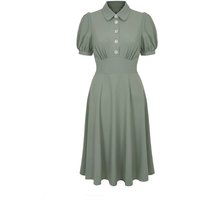 Hell Bunny Kleid knielang - Maddy Dress - XS bis 4XL - für Damen - Größe XL - grün von hell bunny