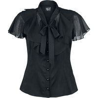 Hell Bunny - Rockabilly Bluse - Evanora Blouse - XS bis 4XL - für Damen - Größe 3XL - schwarz von hell bunny