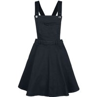 Hell Bunny - Rockabilly Kleid knielang - Dakota Pinafore Dress - S bis 4XL - für Damen - Größe 3XL - schwarz von hell bunny