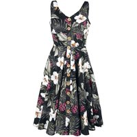 Hell Bunny - Rockabilly Kleid knielang - Tahiti 50's Dress - XS bis 4XL - für Damen - Größe XXL - schwarz von hell bunny