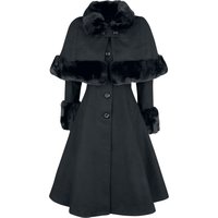 Hell Bunny - Rockabilly Mantel - Capulet Coat - L bis 4XL - für Damen - Größe 3XL - schwarz von hell bunny