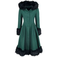 Hell Bunny - Rockabilly Mantel - Elvira Coat - XS bis 4XL - für Damen - Größe 3XL - petrol von hell bunny