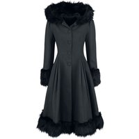 Hell Bunny - Rockabilly Mantel - Elvira Coat - XS bis 4XL - für Damen - Größe 3XL - schwarz von hell bunny