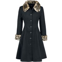 Hell Bunny - Rockabilly Mantel - Robinson Coat - XS bis XXL - für Damen - Größe M - schwarz/leo von hell bunny