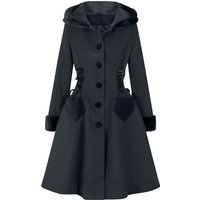 Hell Bunny - Rockabilly Mantel - Scarlett Coat - XS bis 4XL - für Damen - Größe 3XL - schwarz von hell bunny