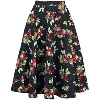 Hell Bunny - Rockabilly Rock knielang - Cherie 50´s Skirt - XS bis XXL - für Damen - Größe M - schwarz von hell bunny