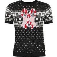 Hell Bunny - Rockabilly T-Shirt - Natalie Top - XS bis XL - für Damen - Größe S - schwarz/weiß von hell bunny