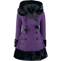 Hell Bunny - Rockabilly Wintermantel - Sarah Jane Coat - XS bis 4XL - für Damen - Größe XXL - lila von hell bunny