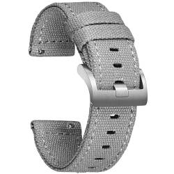 Hemsut Canvas Quick Release Uhrenarmband 18mm 20mm 22mm 24mm Ersatz Uhrenarmbänder für Männer Frauen von hemsut h