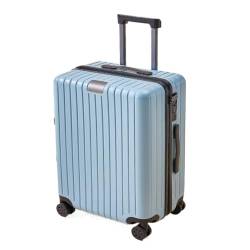 Trolley-Koffer Gepäckaufgabekoffer, Trolley-Koffer for Herren und Damen, Mehrzweckkoffer mit Lenkrollen Reisekoffer (Color : Blue, Size : A) von hengboyihg