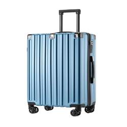 hengboyihg Trolley-Koffer Gepäck-Trolley-Koffer, Multifunktionaler Koffer for Männer Und Frauen, Passwort-Koffer for Männer Und Frauen Reisekoffer (Color : Blue, Size : A) von hengboyihg
