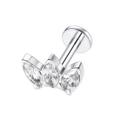16G CZ Cartilage Tragus Earrings G23 Titanium Studs Earrings Women Girls Conch Helix Tragus Piercing von hengkaixuan