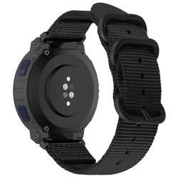 Gewebtes Armband, passend für Amazfit Active Edge Smartwatch, Nylongewebe, atmungsaktives Ersatzarmband, Zubehör für Amazfit Active Edge (A2212), für Damen und Herren (schwarz) von hengkang